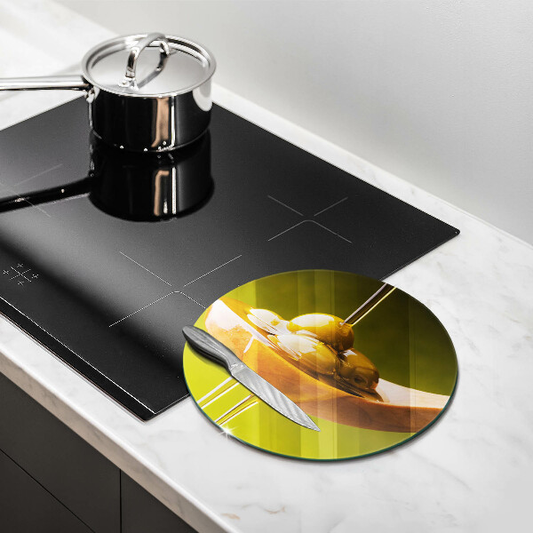 Protection plaque induction Huile d'olive et olives
