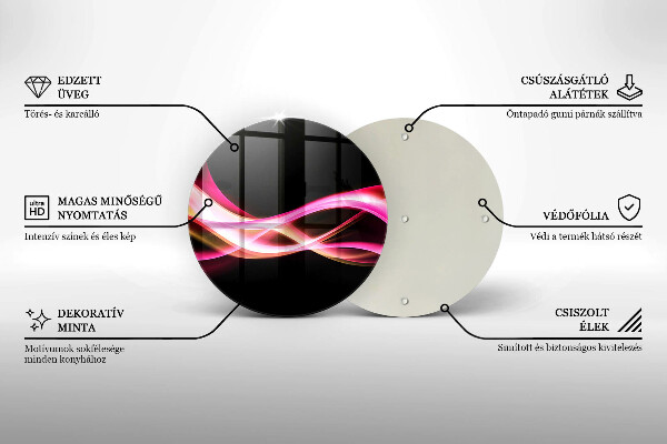 Protection plaque induction Fumée de néon abstraite