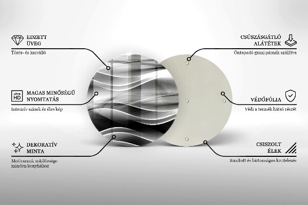 Protection plaque induction Lignes abstraites de fumée