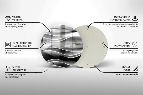 Protection plaque induction Lignes abstraites de fumée