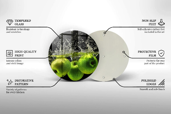 Protection plaque induction Pommes vertes et eau