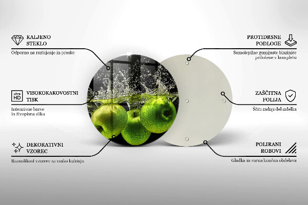 Protection plaque induction Pommes vertes et eau