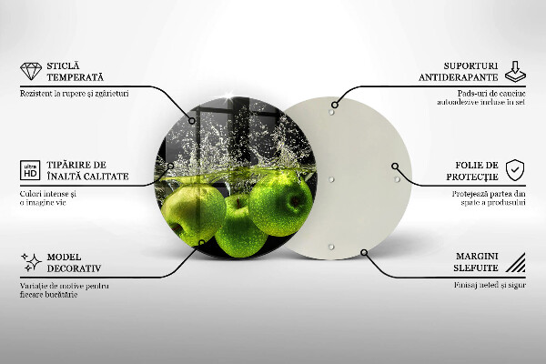 Protection plaque induction Pommes vertes et eau