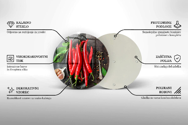 Protection plaque induction Piments rouges