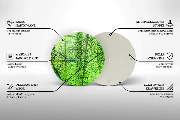 Protection plaque induction Nervures des feuilles naturelles