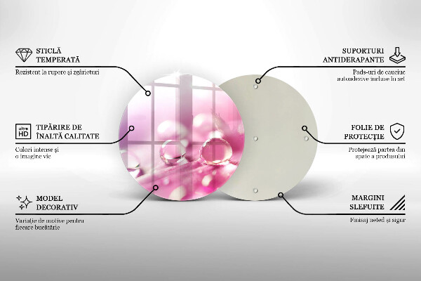 Protection plaque induction Pétales de fleurs de rosée