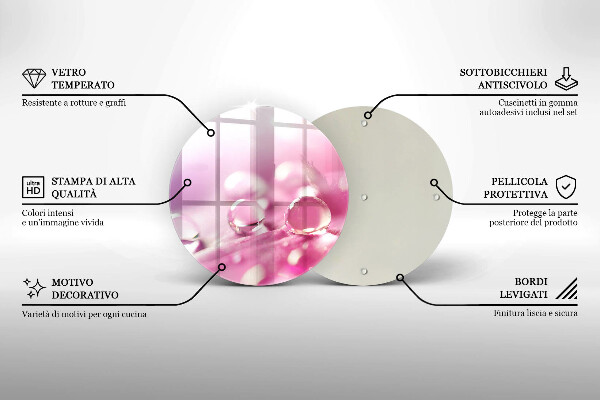 Protection plaque induction Pétales de fleurs de rosée