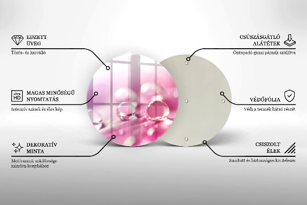 Protection plaque induction Pétales de fleurs de rosée