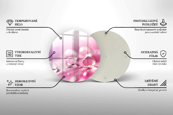 Protection plaque induction Pétales de fleurs de rosée