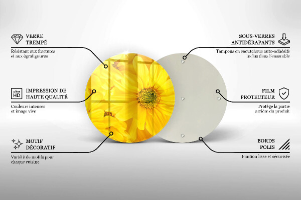 Protection plaque induction Pétales de fleur