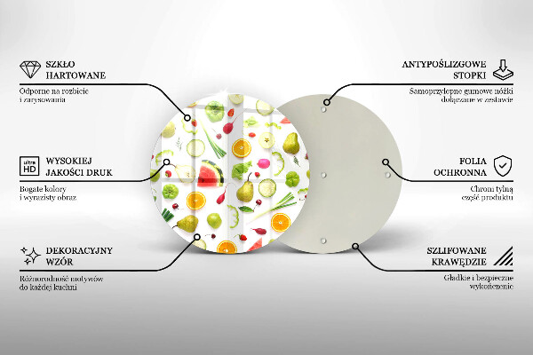 Protection plaque induction Modèle de fruits et légumes