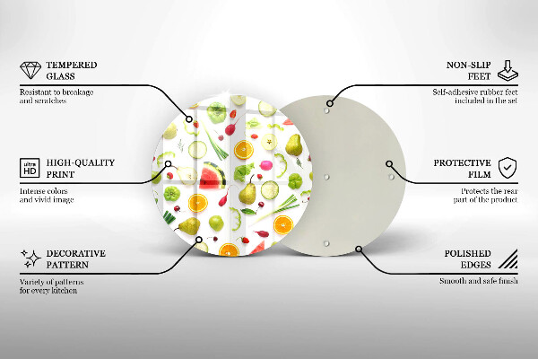 Protection plaque induction Modèle de fruits et légumes