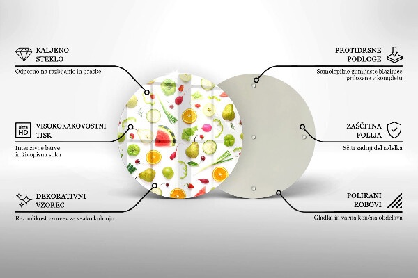 Protection plaque induction Modèle de fruits et légumes