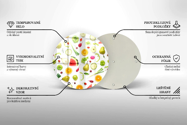 Protection plaque induction Modèle de fruits et légumes