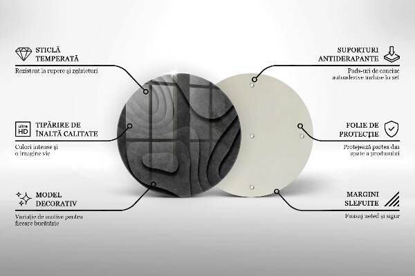 Protection plaque induction Formes de pierre 3D