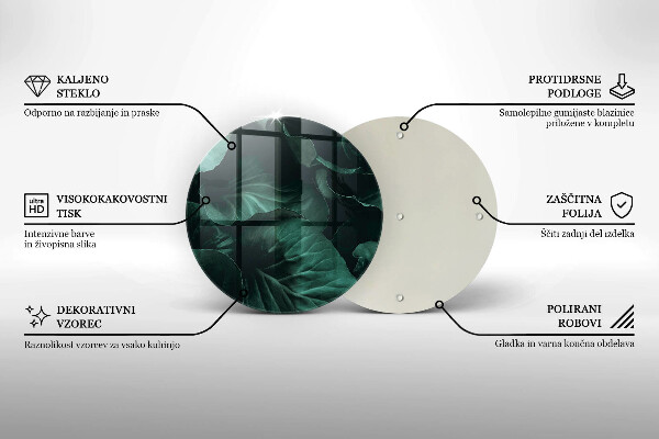 Protection plaque induction Feuilles sombres et sauvages