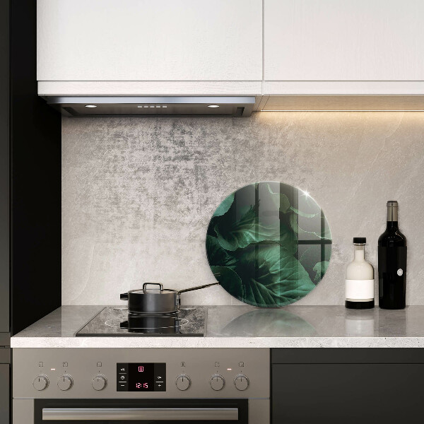 Protection plaque induction Feuilles sombres et sauvages