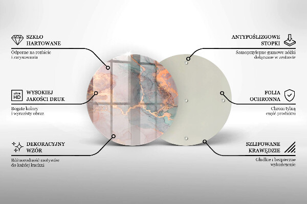 Protection plaque induction Marbre avec de l'or