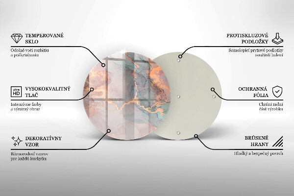 Protection plaque induction Marbre avec de l'or