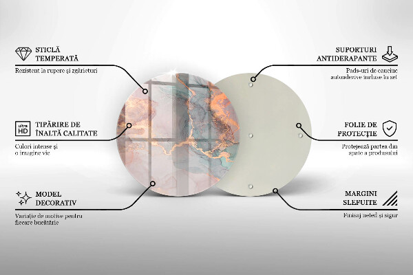 Protection plaque induction Marbre avec de l'or