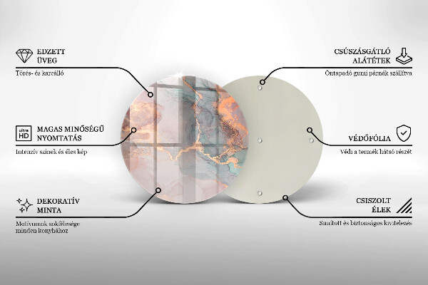 Protection plaque induction Marbre avec de l'or