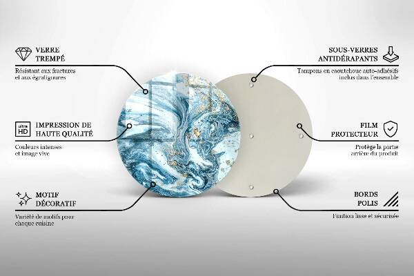 Protection plaque induction Structure avec de l'or