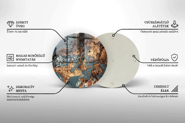 Protection plaque induction Structure rocheuse dorée