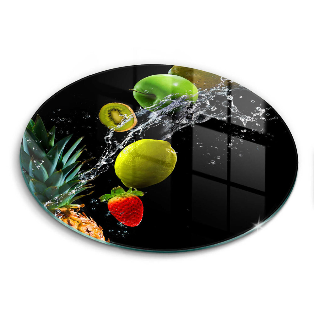 Planche à découper en verre Fruits dans l'eau