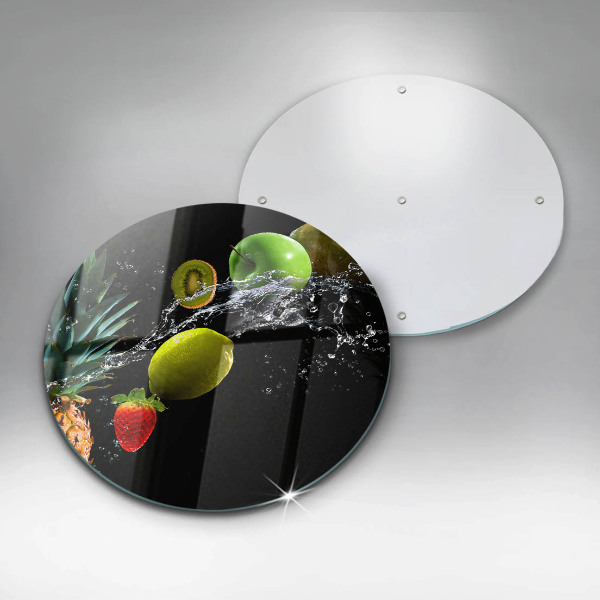 Planche à découper en verre Fruits dans l'eau