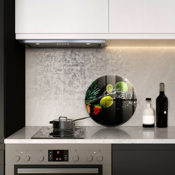 Planche à découper en verre Fruits dans l'eau