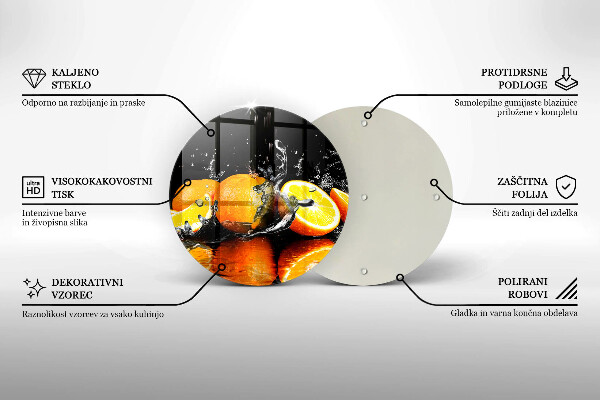 Protection plaque induction Fruit orange juteux