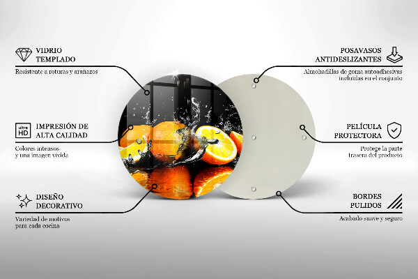 Protection plaque induction Fruit orange juteux