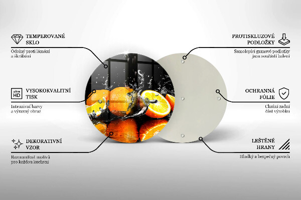 Protection plaque induction Fruit orange juteux