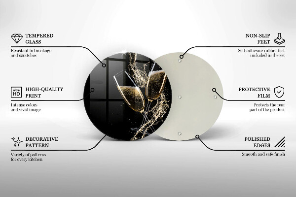 Protection plaque induction Verres de champagne