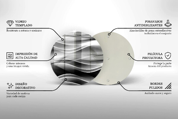 Protection plaque induction Lignes douces d'abstraction
