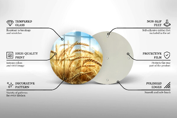 Protection plaque induction Épis de céréales dans le champ