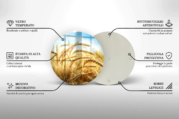 Protection plaque induction Épis de céréales dans le champ