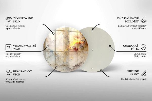 Protection plaque induction Texture de marbre avec de l'or