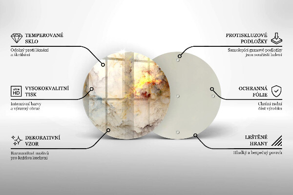 Protection plaque induction Texture de marbre avec de l'or