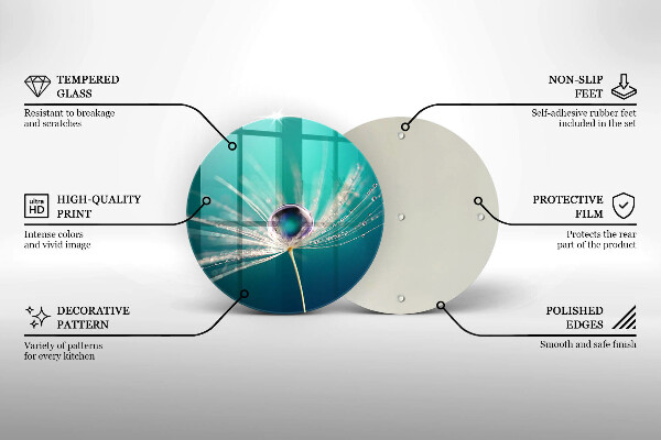 Protection plaque induction Rosée sur un pissenlit