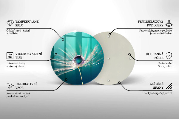 Protection plaque induction Rosée sur un pissenlit