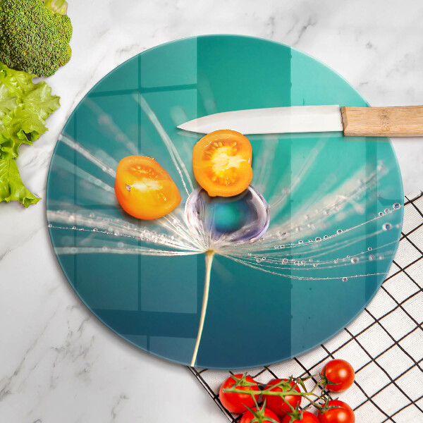 Protection plaque induction Rosée sur un pissenlit