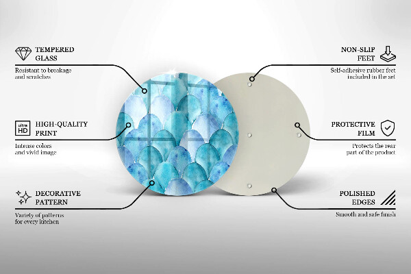 Protection plaque induction Écailles d'aquarelle