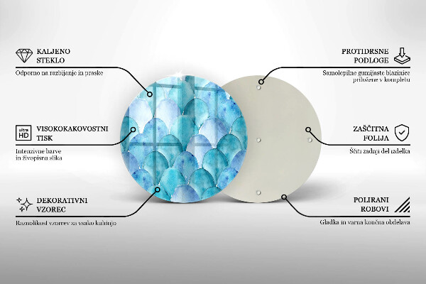 Protection plaque induction Écailles d'aquarelle