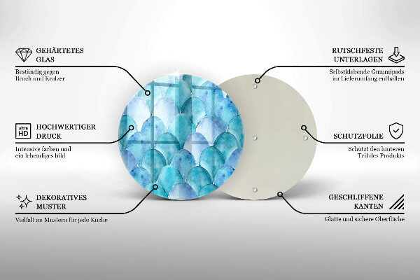 Protection plaque induction Écailles d'aquarelle