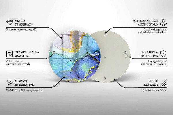 Protection plaque induction Pierre dorée craquelée