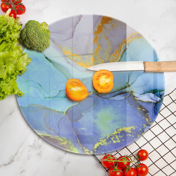 Protection plaque induction Pierre dorée craquelée