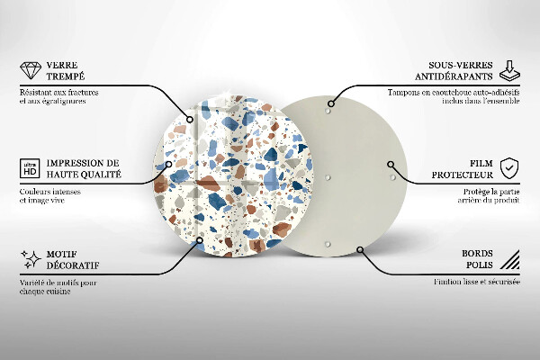 Protection plaque induction Grès décoratif