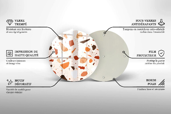 Protection plaque induction Grès décoratif