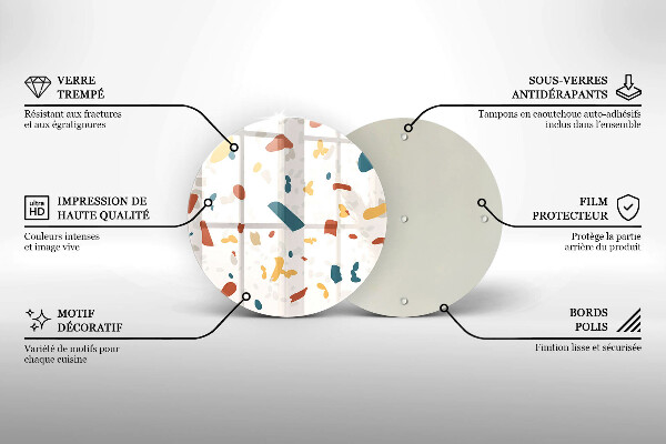 Protection plaque induction Grès décoratif